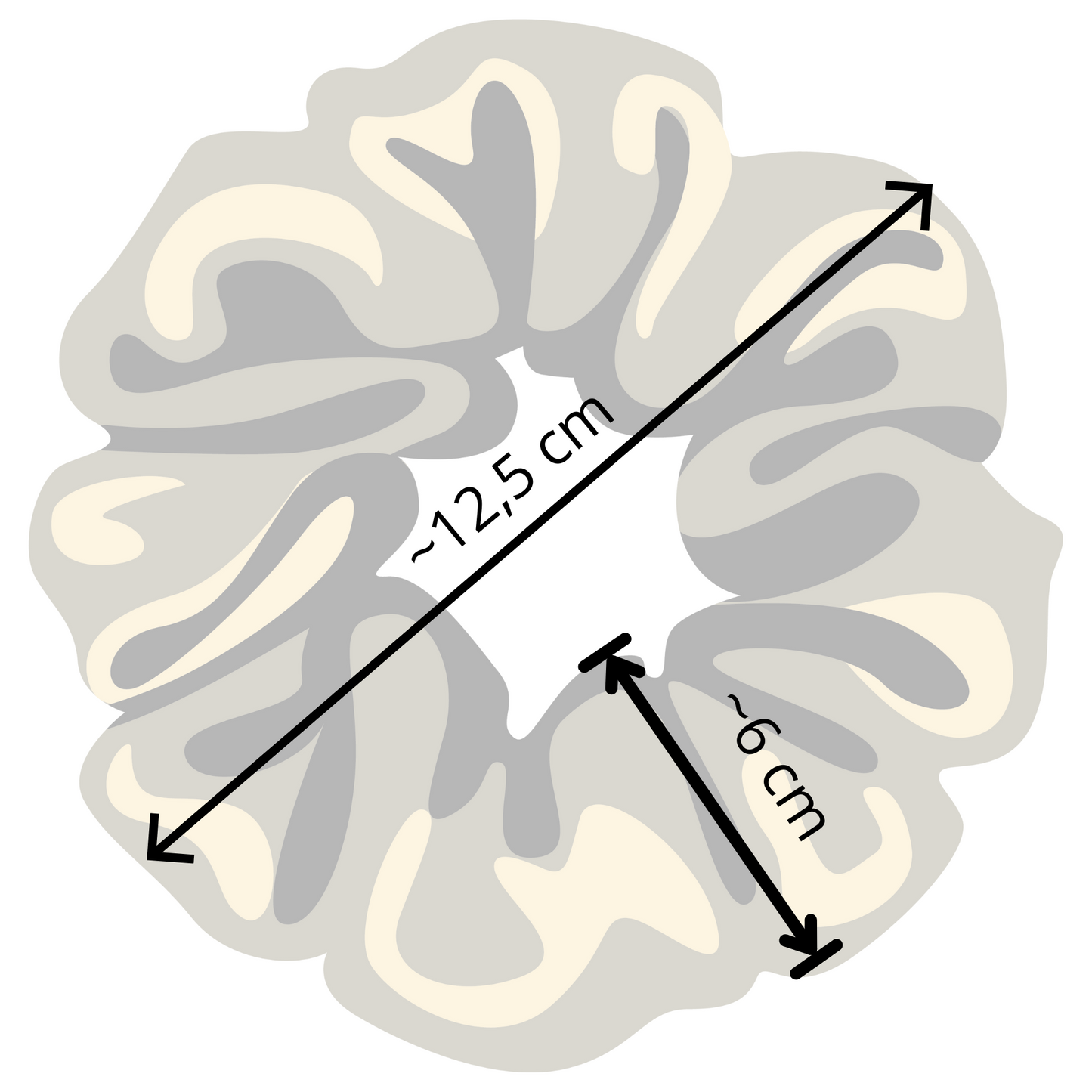 Qrown® hodvábna gumička do vlasov veľkosť L