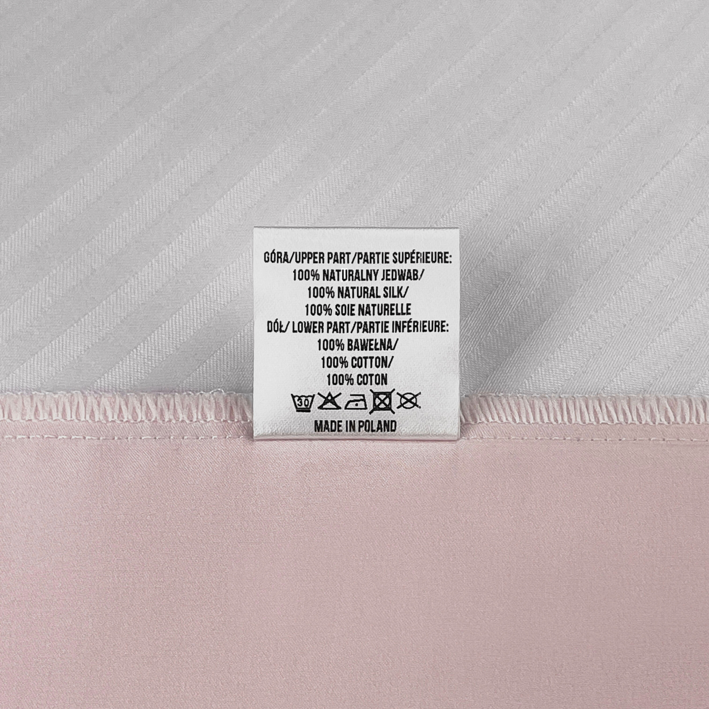 Qrown® hodvábna obliečka na vankúš 50x50 cm – 22 momme morušový hodváb, bavlnená zadná strana