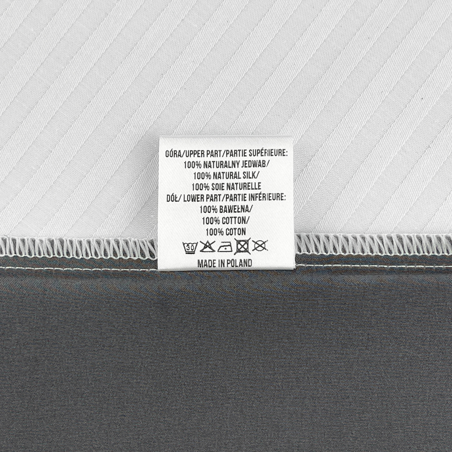 Qrown® hodvábna obliečka na vankúš 50x50 cm – 22 momme morušový hodváb, bavlnená zadná strana