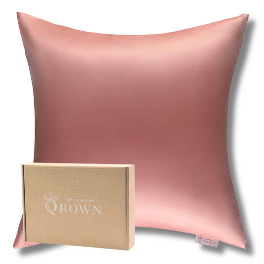 Qrown® Hodvábna obliečka na vankúš 50x50 cm – 22 momme morušový hodváb