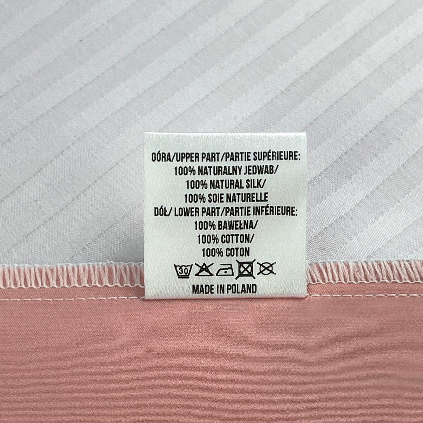 Qrown® hodvábna obliečka na vankúš 50x50 cm – 22 momme morušový hodváb, bavlnená zadná strana