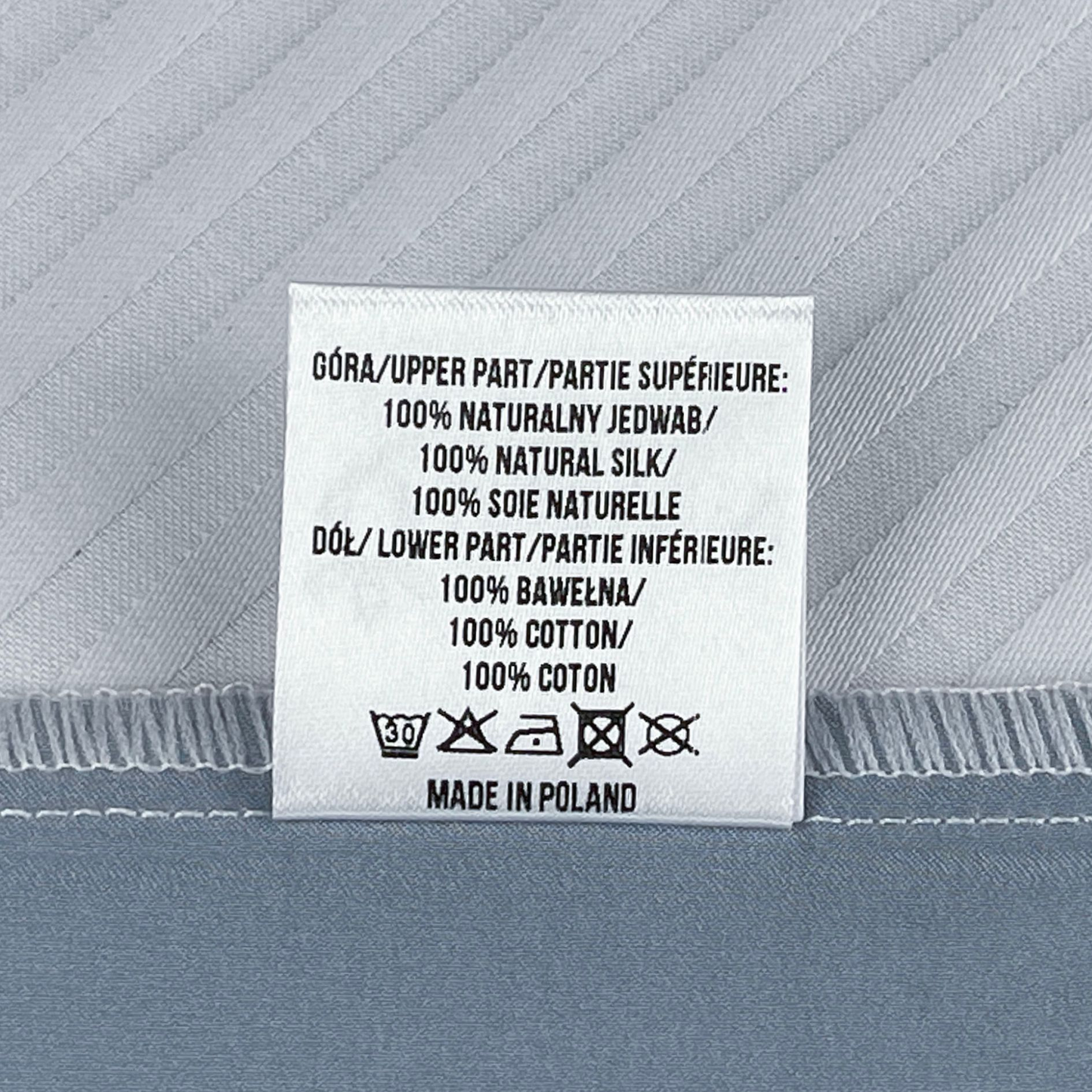 Qrown® hodvábna obliečka na vankúš 50x50 cm – 22 momme morušový hodváb, bavlnená zadná strana