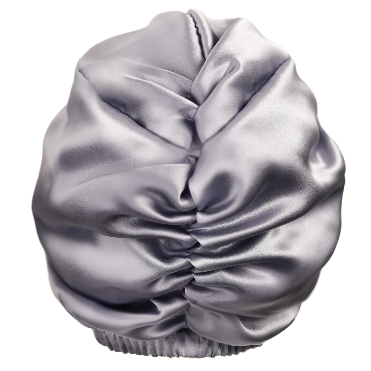 Qrown® obojstranný hodvábny turban na spanie – Champagne / Sivá